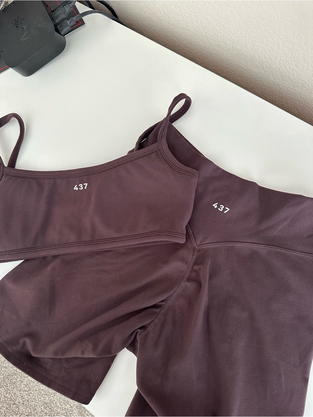 437 THE MICRO BRA and THE V SHORT Set in Espresso